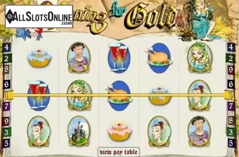 Game Workflow screen. Spinning for Gold from Gamesys