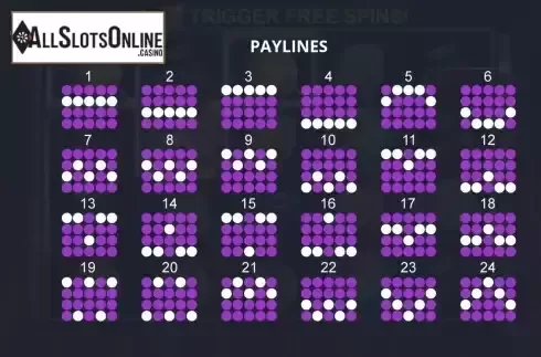 Paylines screen