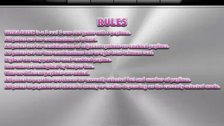 Ultra Fresh slot screenshot 3