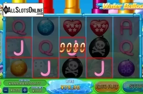Win Screen. Water Balloons from CQ9Gaming