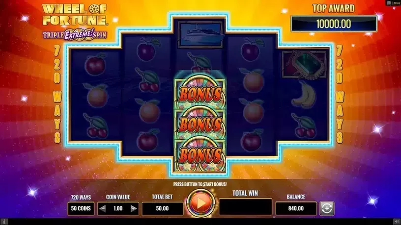 Wheel of Fortune Triple Extreme Spin slot screenshot 3
