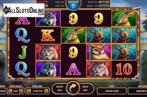 Reel Screen. Wolf Reels from NetGame