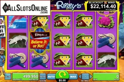 Reel Screen. World of Ripley's Believe it or Not from Spin Games
