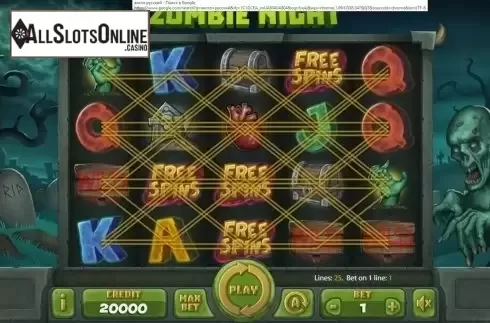 Reels screen. Zombie Night from X Card