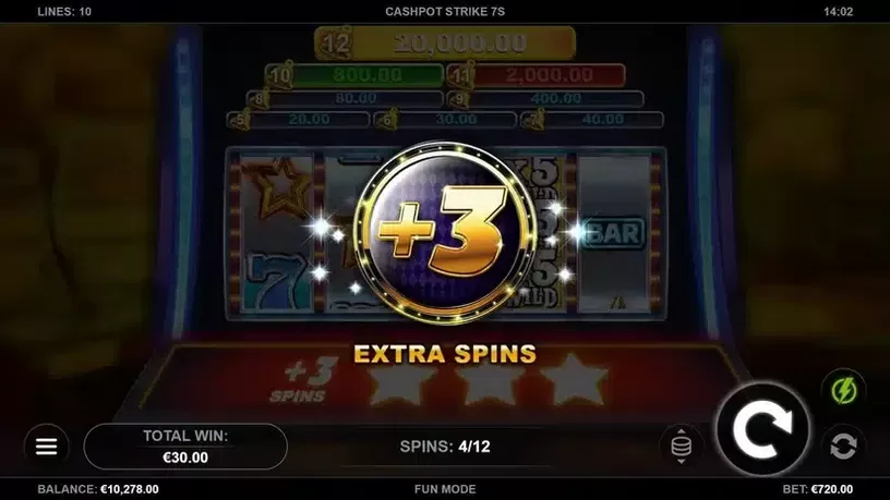 Cashpot Strike 7s slot screenshot 4