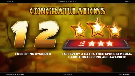 Cashpot Strike 7s slot screenshot 2