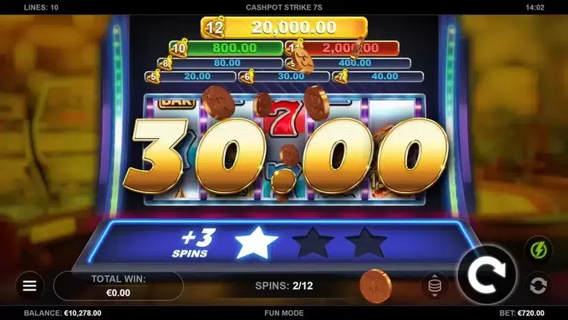 Cashpot Strike 7s slot screenshot 3