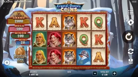 Crystal Queen’s Coins slot screenshot 1