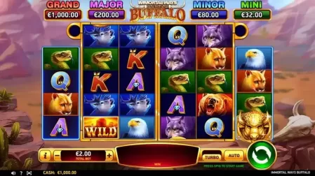 Immortal Ways Buffalo slot screenshot 1