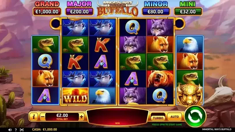 Immortal Ways Buffalo slot screenshot 1