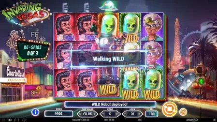 Invading Vegas slot screenshot 2