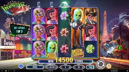 Invading Vegas slot screenshot 3