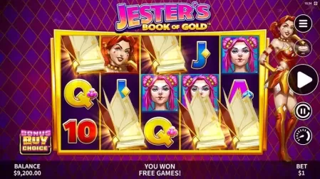 Jester's Book of Gold slot screenshot 2