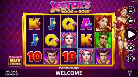 Jester's Book of Gold slot screenshot 1