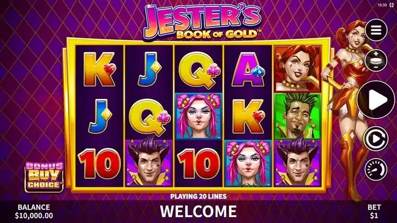 Jester's Book of Gold slot screenshot 