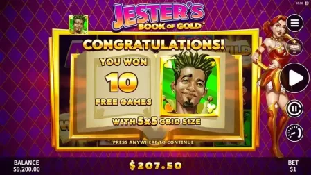 Jester's Book of Gold slot screenshot 3