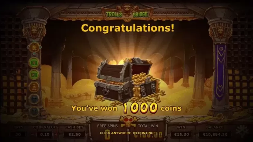 Trolls Bridge slot screenshot 9