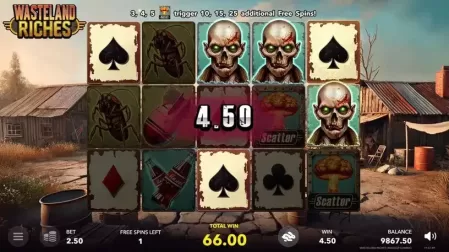 Wasteland Riches slot screenshot 3