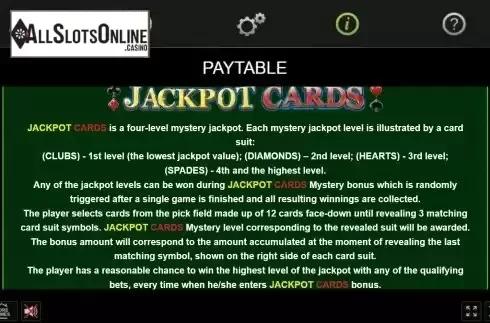 Game Features screen