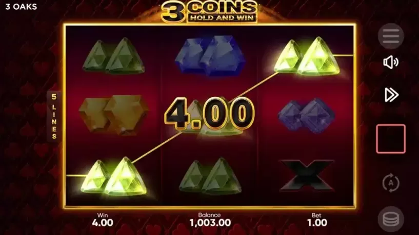 3 Coins Hold and Win slot screenshot 
