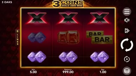 3 Coins Hold and Win slot screenshot 2