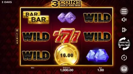 3 Coins Hold and Win slot screenshot 1