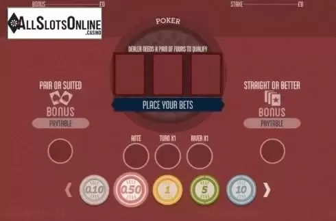 Game Screen 1. 3 Card Hold'em (Felt) from Felt