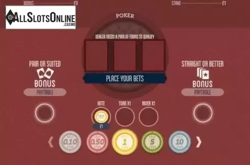 Game Screen 2. 3 Card Hold'em (Felt) from Felt