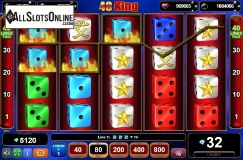 Win screen 2. 40 King from EGT
