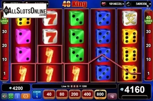 Win screen 3. 40 King from EGT
