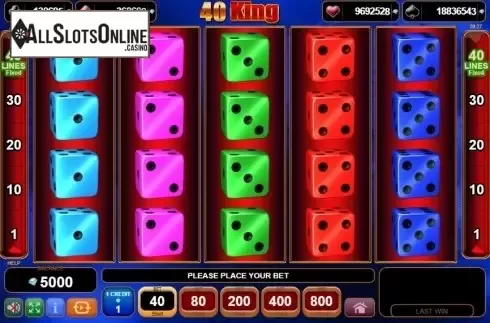 Game screen. 40 King from EGT