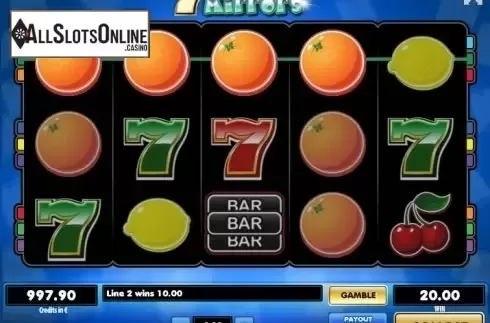 Win screen. 7 Mirrors from Tom Horn Gaming