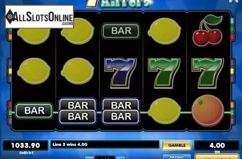Win screen. 7 Mirrors from Tom Horn Gaming