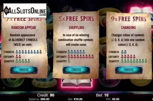 Choose Free Spins. Alchemy (KAJOT) from KAJOT