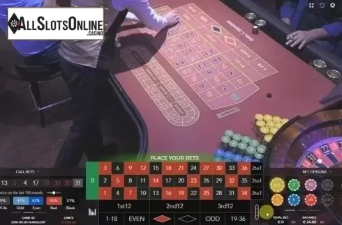 Game Screen 2. Auto Roulette Live Turbo from Authentic Gaming