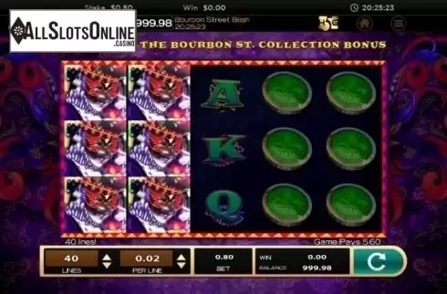 Win screen 3. Bourbon Street Bash from High 5 Games