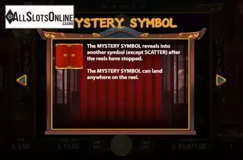 Mystery symbol screen