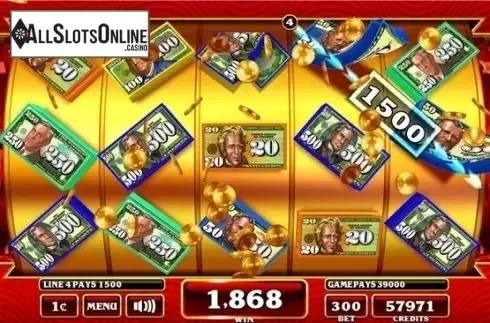 Win Screen. Crazy Money Super Sky Wheel from Incredible Technologies