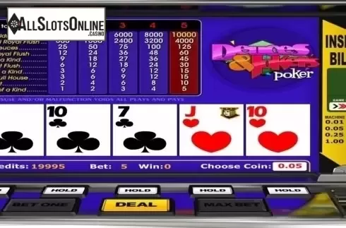 Game Screen. Deuces and Jokers Poker (Betsoft) from Betsoft