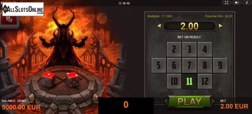 Game Screen. Diabolic Throw from Betixon