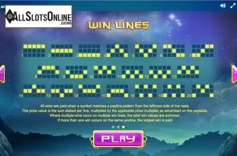 Paytable 3. Divine Ways from Red Tiger