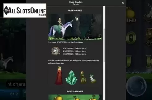 Free Games feature screen. Elves Kingdom (Manna Play) from Manna Play