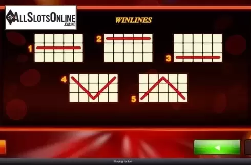 Paylines screen