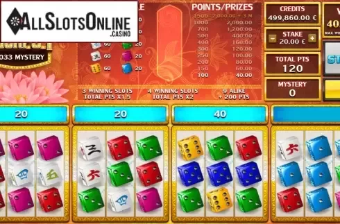 Win Screen. Fakir Dice from GAMING1