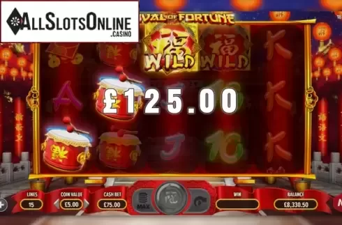 Win Screen. Festival Of Fortune from NetGaming