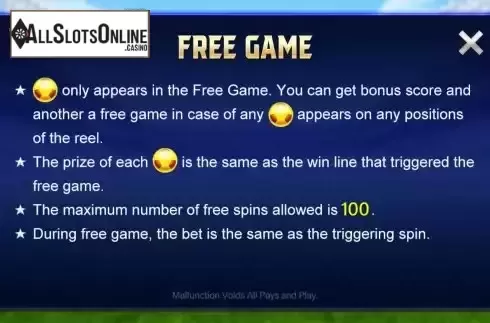 Free Game screen