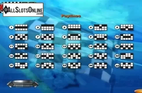 Paylines. Formula X from IGT