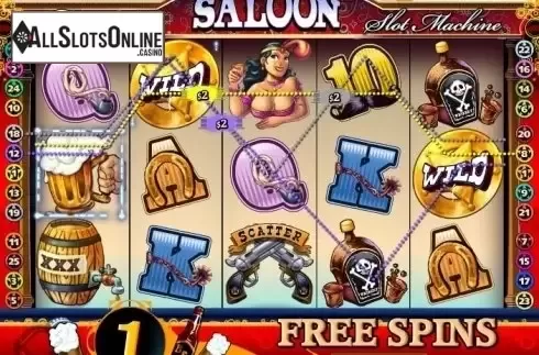 Wild Win screen. Fortunate Saloon from MultiSlot