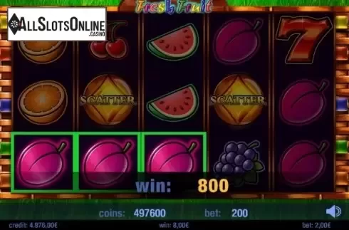 Win Screen 3. Fresh Fruit (Swintt) from Swintt