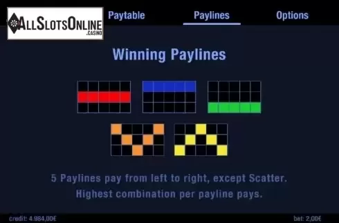 Paylines. Fresh Fruit (Swintt) from Swintt